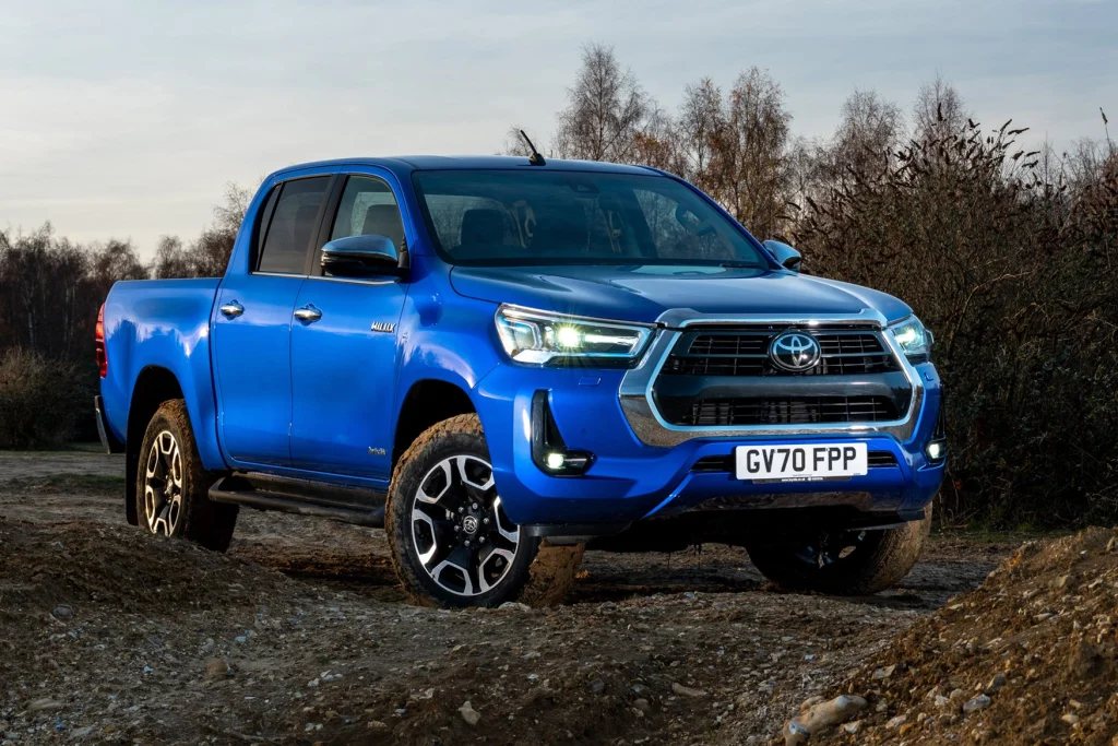 Blue toyota hilux